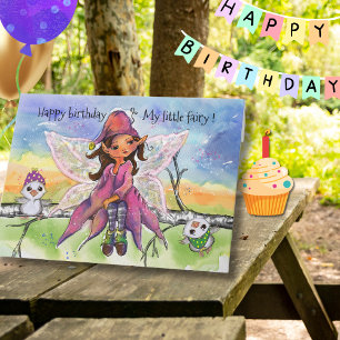 Magical Fairy for Little Girl Hand-drawn Birthday Holiday Card