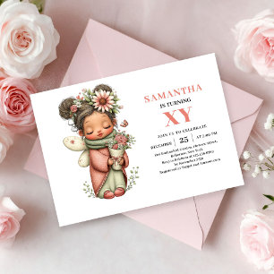 Magical Fairy Girl Birthday Blush Pastel Pink   Invitation