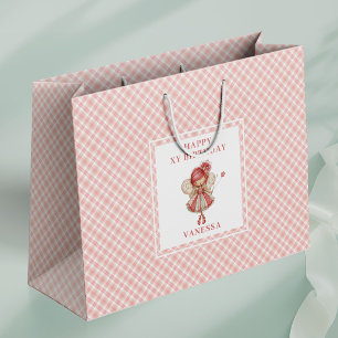 Magical Fairy Girl Blush Floral Birthday Gift Bags