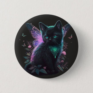 Magical Fairy Kitten 2 Inch Round Button