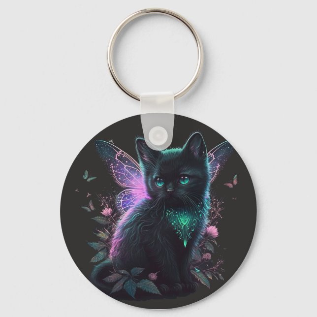 Magical Fairy Kitten Keychain (Front)