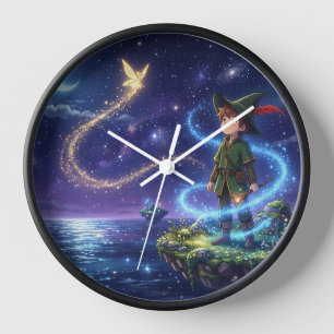 Magical Fairy Night Wall Clock