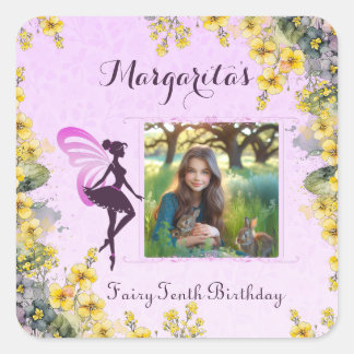 Magical Fairy party decorations Square Sticker
