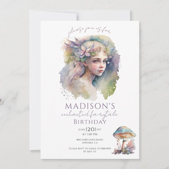 Magical Fairy Pixie Birthday Party  Invitation (Front)