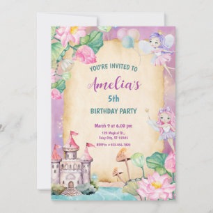 Magical Fairy Princes Castle Invitation