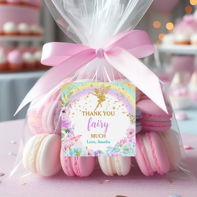 Magical Fairy Rainbow Birthday Favour Stickers (Creator Uploaded)