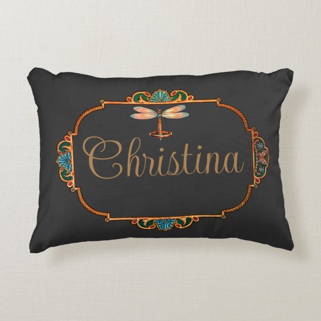 Magical Fairy Tale Fantasy Personalized  Accent Pillow (Front)