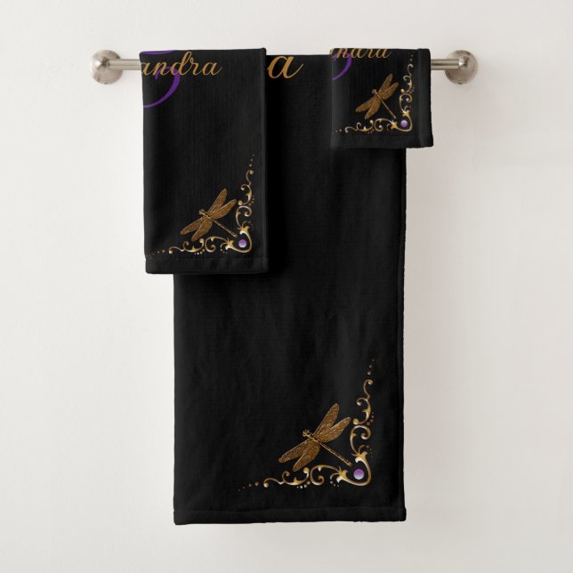 Magical Fairy Tale Fantasy Personalized  Bath Towel Set (Insitu)