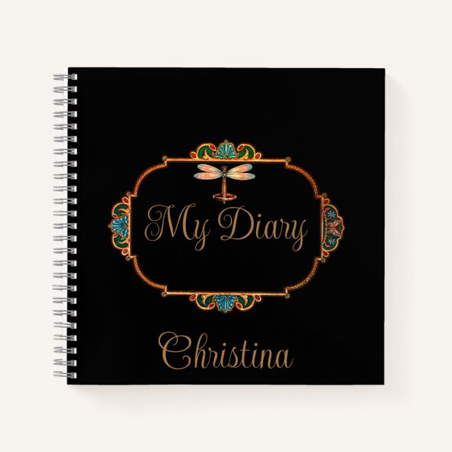 Magical Fairy Tale Fantasy Personalized Diary Notebook (Front)