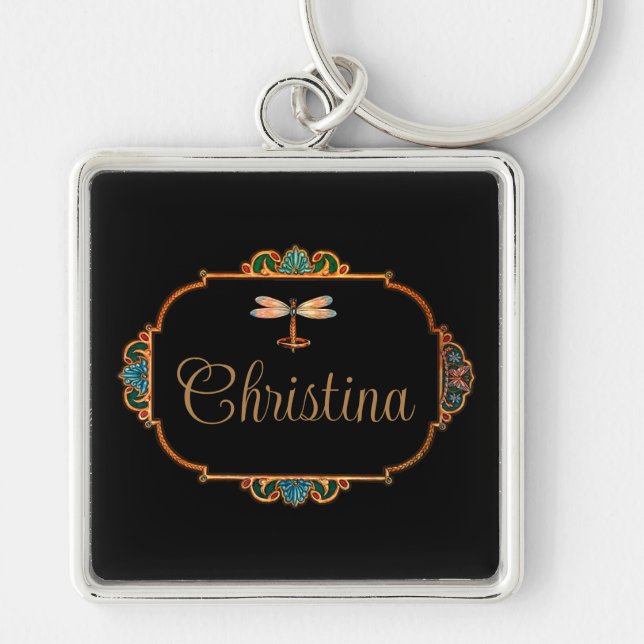 Magical Fairy Tale Fantasy Personalized  Keychain (Front)