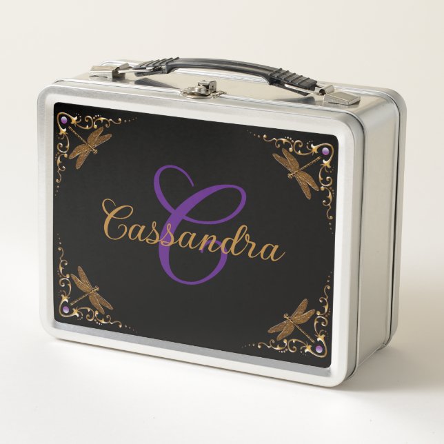 Magical Fairy Tale Fantasy Personalized Metal Lunch Box (Front)