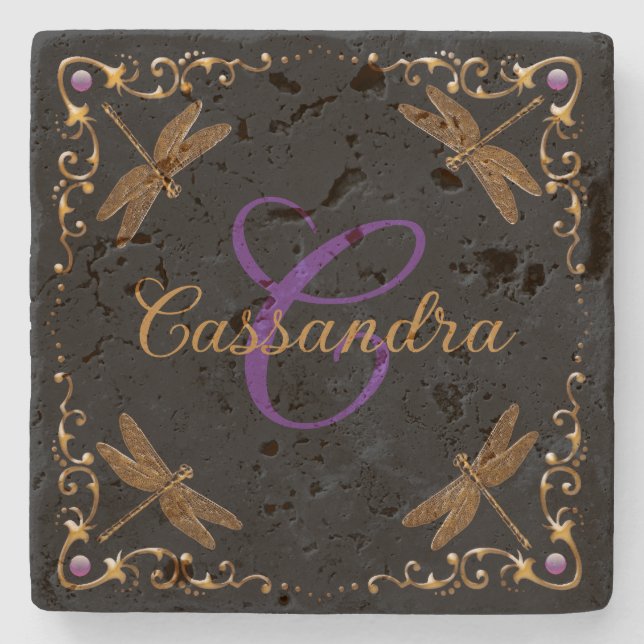 Magical Fairy Tale Fantasy Personalized Stone Coaster (Front)