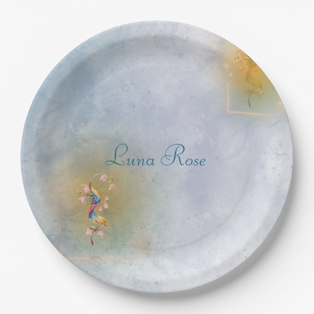 Magical Fairy Tale garden paper plates  (Front)