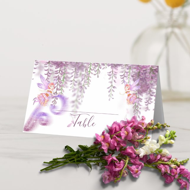 Magical Fairy Theme Folded Place Card Table Card (Creator Uploaded)