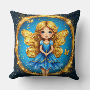 Magical Fairy Wand Glitter Fantasy Decorative Throw Pillow