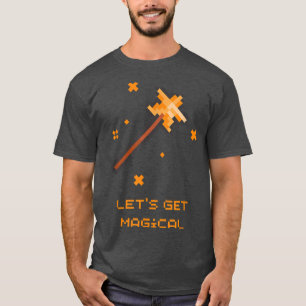 Magical Fairy Wand Videogame Funny Gamers Pielated T-Shirt
