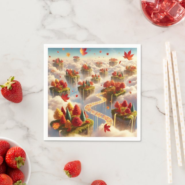 Magical Fall Trees in the Sky Découpage Napkins (Insitu)