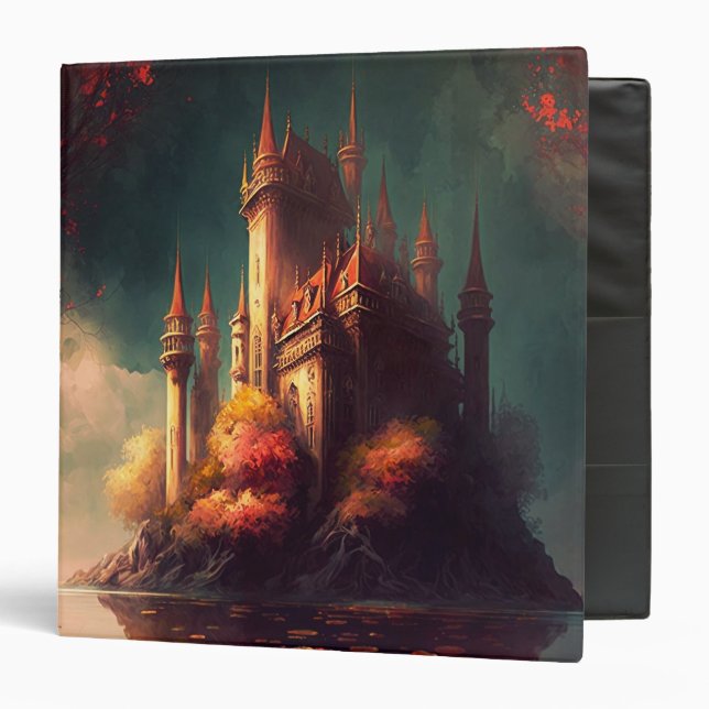 Magical Fantasy Castle 3 Ring Binder (Front/Inside)