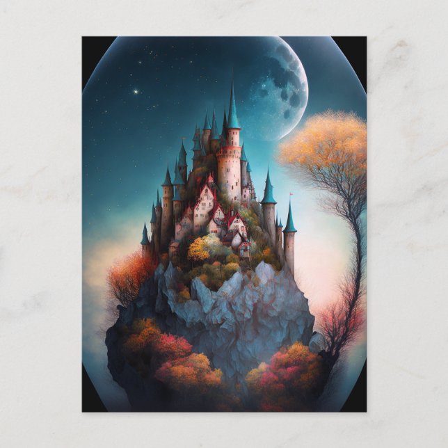 Magical Fantasy Castle Postcard (Front)