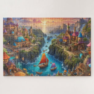 Magical Fantasy Kingdom Hard Solving Jigsaw Puzzle