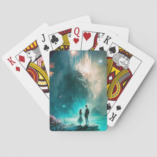 Magical Fantasy Landscape Art Playing Cards (Back)
