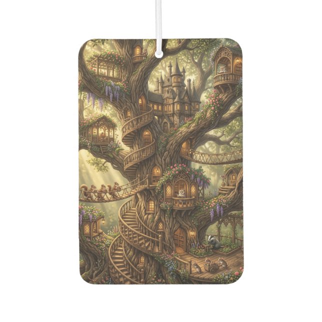 Magical Fantasy Treehouse Castle Air Freshener (Front)
