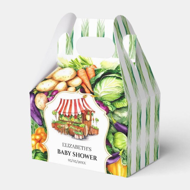 Magical Farmer's Market Baby Shower Favor Box (Front Side)
