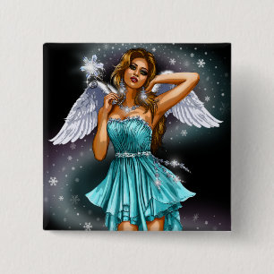 Magical Female Fairy 2 Inch Square Button