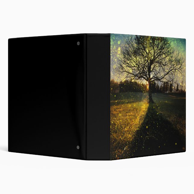 Magical fireflies dreamy landscape binder (Background)