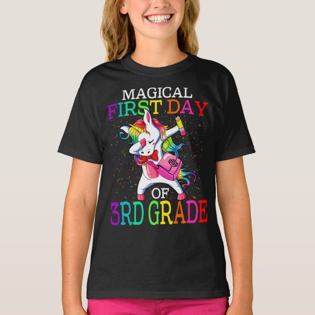 Magical First Day Of 3rd Grade Back To School  T-Shirt (Front)