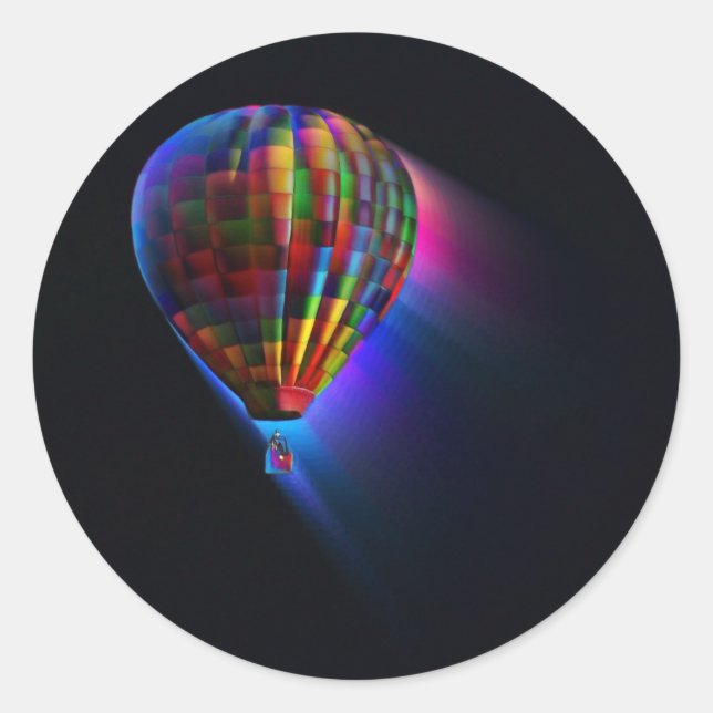 Magical Flight Abstract Dream Digital Art Classic Round Sticker (Front)