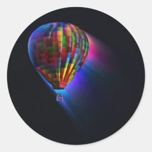 Magical Flight Abstract Dream Digital Art Classic Round Sticker