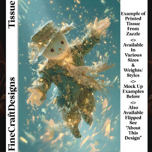 Magical Floating Snowman Spirit DX2R Decoupage Tissue Paper