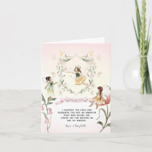 Magical Floral Fairy   Thank You Card