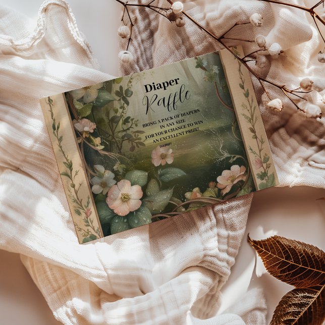 Magical Floral Forest Raffle Diapper Enclosure Card (Creator Uploaded)