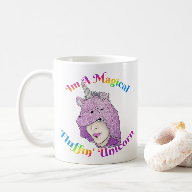 Magical Fluffin Unicorn Classic Mug (With Donut)