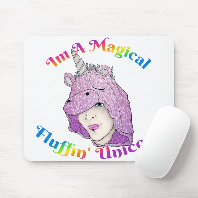 Magical Fluffin Unicorn Mousepad (With Mouse)