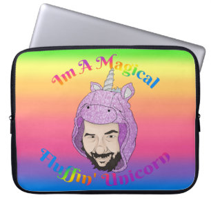 Magical Fluffin Unicorn Neoprene Laptop Sleeve