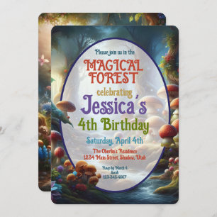 Magical Forest Birthday Party Invitation