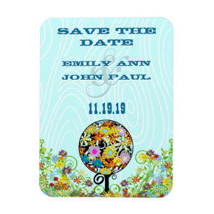 Magical Forest Circle of Love Flower Tree Wedding Magnet