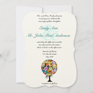 Magical Forest Circle of Love Wedding Invitations