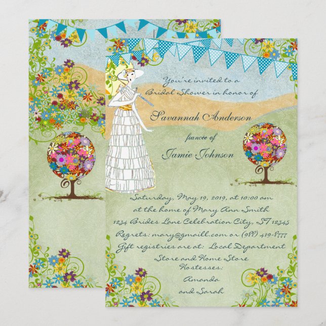 Magical Forest Circle of Love Wedding Invitations (Front/Back)