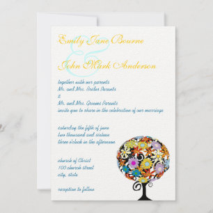 Magical Forest Circle of Love Wedding Invitations