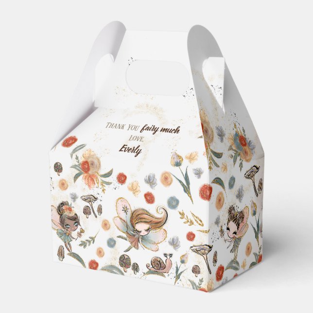 Magical Forest Fairy Birthday Party Favor Box (Front Side)