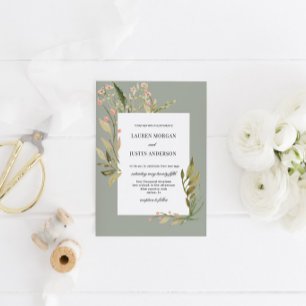 Magical Forest Floral Wedding Invitation
