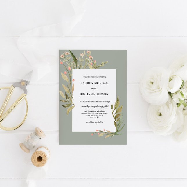 Magical Forest Floral Wedding Invitation (Creator Uploaded)