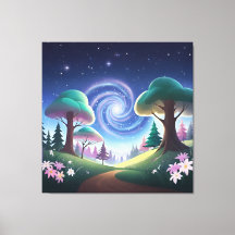Magical Forest Gateway: Swirling Galaxy