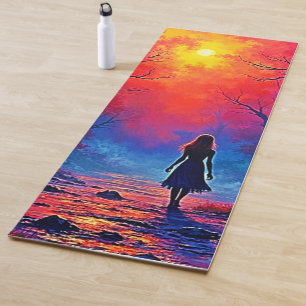 Magical Forest Girl's Solitude Design Yoga Mat