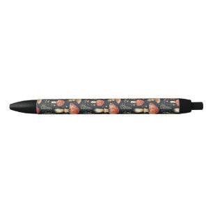 Magical Forest Mushroom Black Ink Pen