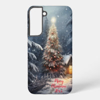 Magical Forest Snow Winter Merry Christmas Tree